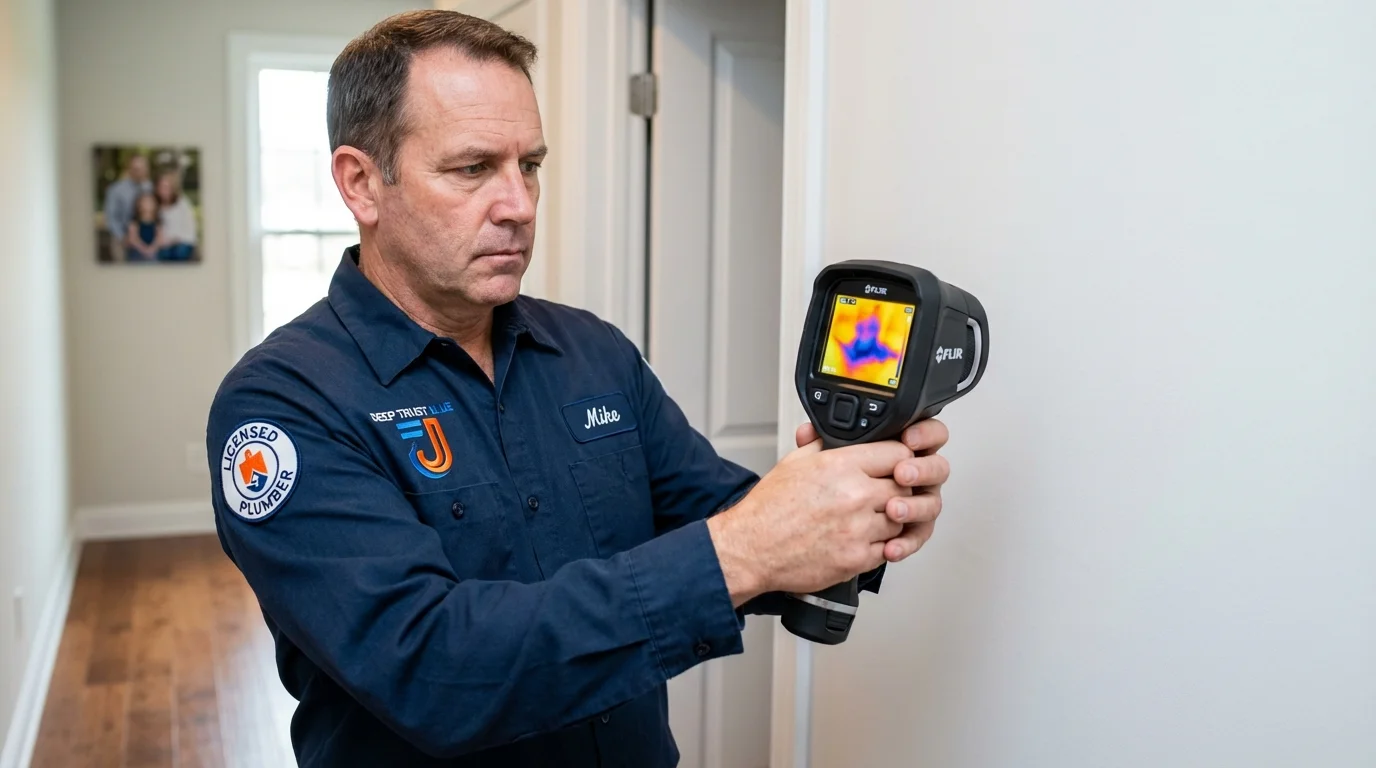 Thermal imaging leak detection by Johns Plumbing LLC in Fullerton